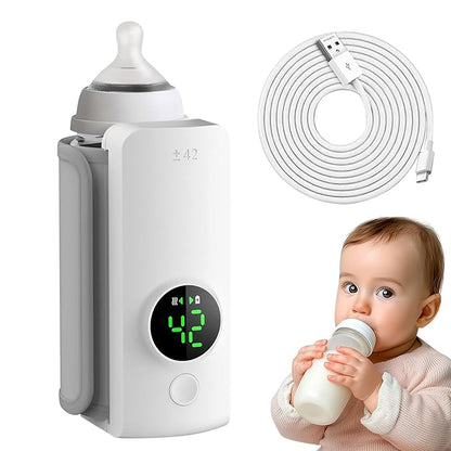 TrueU™ Portable Baby Bottle Warmer | Rechargeable & Temperature Controlled | 100% BPA Free