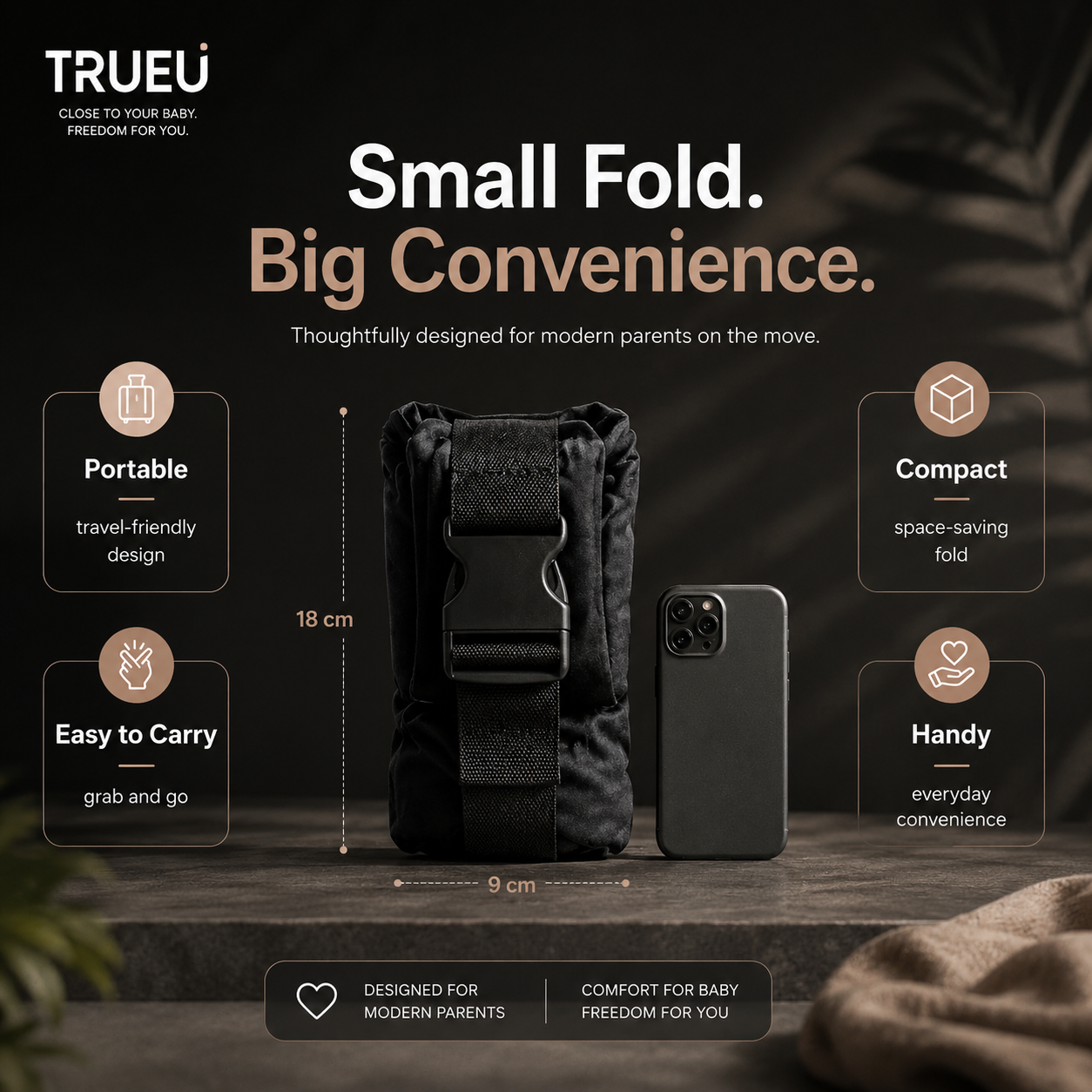 TrueU™  Hands Free Sling Baby Carrier