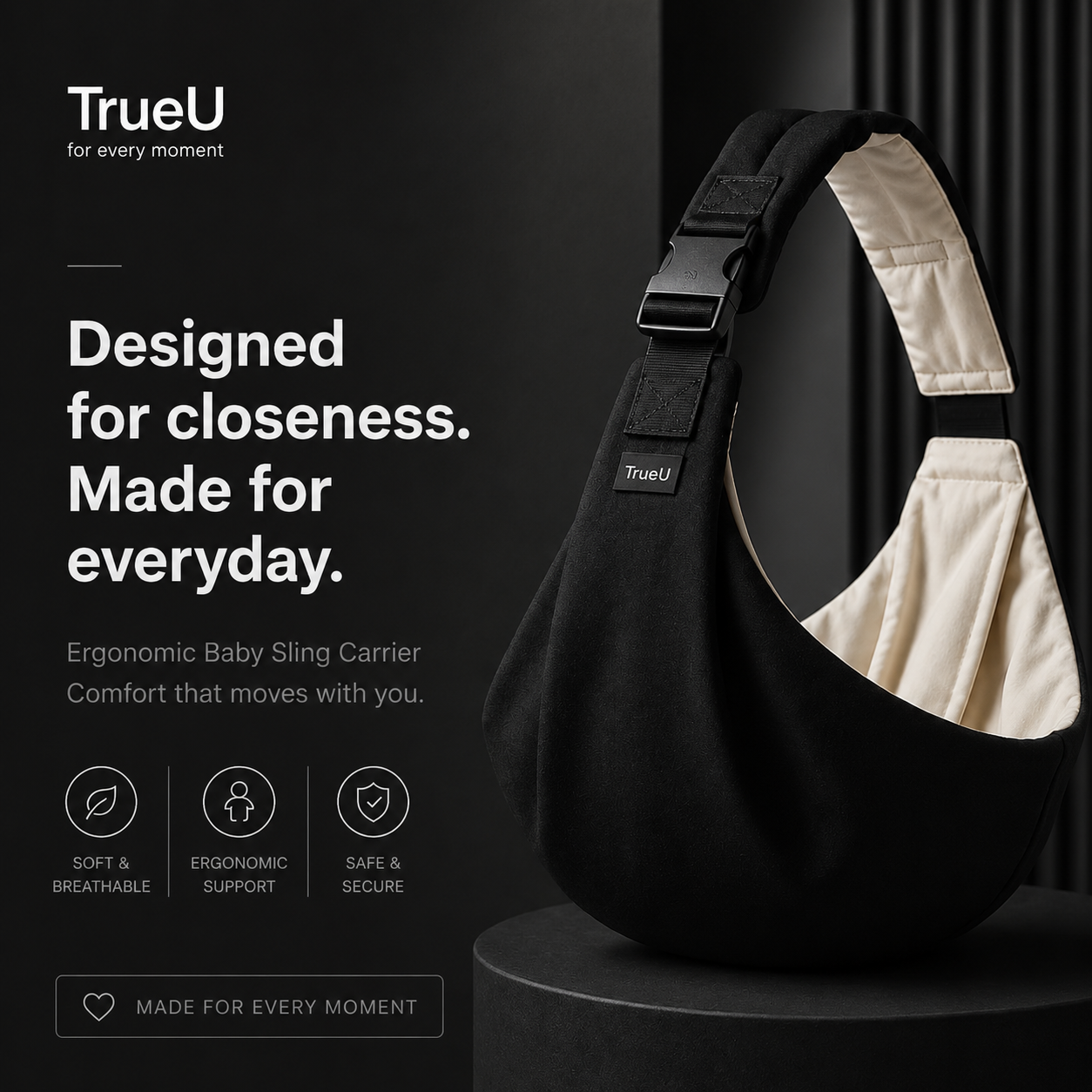 TrueU™  Hands Free Sling Baby Carrier