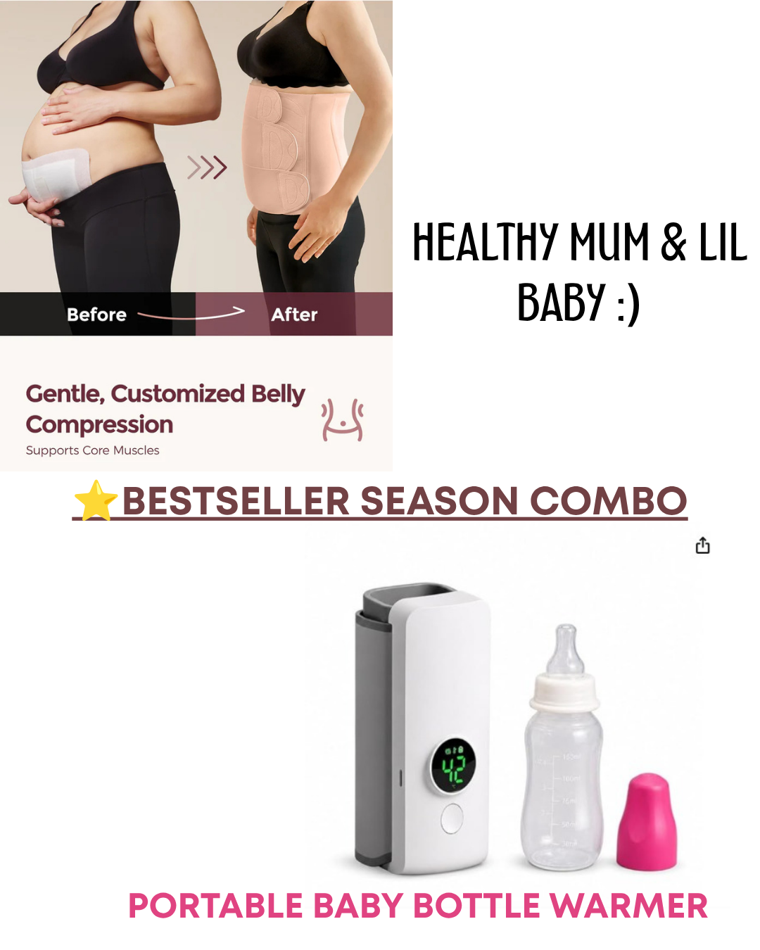 TrueU™ Portable Baby Bottle Warmer | Rechargeable & Temperature Controlled | 100% BPA Free